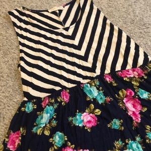 striped and floral tank